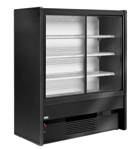 Wandkühlregal Dilara 150 mit Schiebetüren selbstschließend