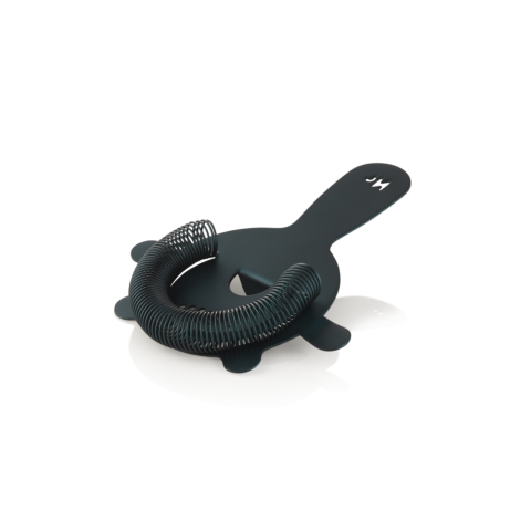 Barsieb NOCTURN mit Feder, 4 Zinken, Ø 8 cm, blau matt, Chromnickelstahl 18/8