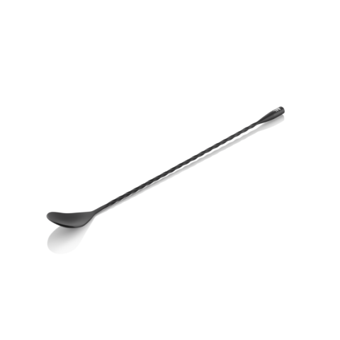 Barlöffel Twisted Classic NOCTURN, 30 cm, schwarz matt, Chromnickelstahl 18/8