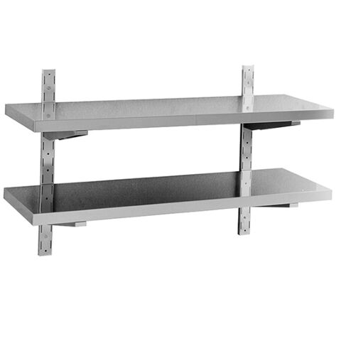 MASTRO Wandregal mit zwei Borden je 1800x400 mit Konsolen und Stützträgern