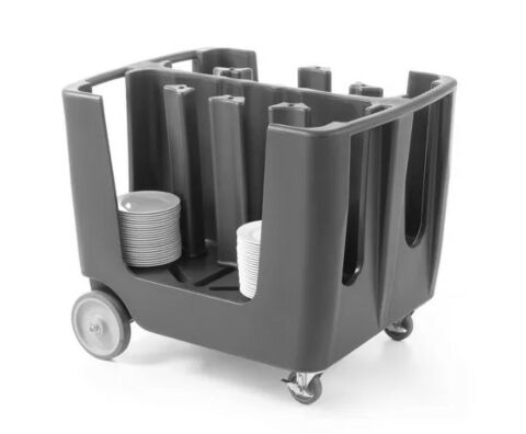 AmerBox Tellerwagen für 6 Tellerstapel aus Polyethylen, mit Feststellrollen