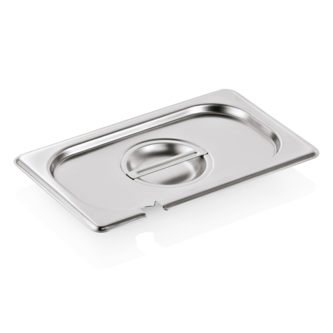 GN Deckel GN SELECT 1/4, mit Löffelaussparung, Chromnickelstahl 18/8