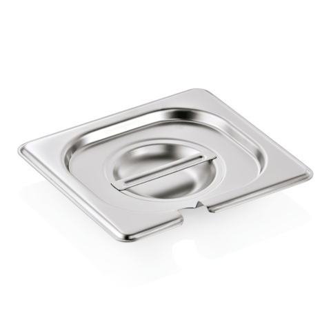 GN Deckel GN SELECT 1/6, mit Löffelaussparung, Chromnickelstahl 18/8