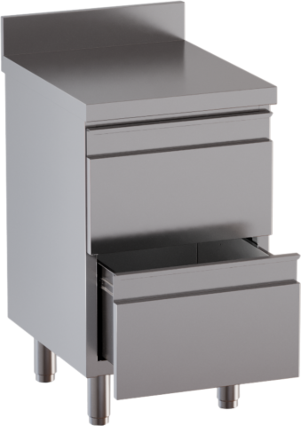 Schubladenschrank 2 Schubladen BxT 50x70cm mit Aufkantung