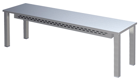 Aufsatzbord 1 Etage Breite 100cm mit Wärmemodul