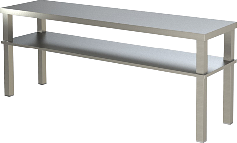 
Edelstahl Aufsatzbord 2 Etagen 1600 x 350 x 700 mm
