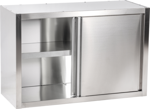 Edelstahl Wandhängeschrank mit Flügeltüren 800 x 400 x 650 mm