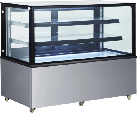 Kuchen- und Tortenvitrine Cube 150 mit Glasschiebetüren 1515 mm, 0,49 kW