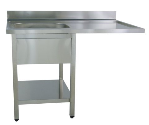 Spülcenter B 120cm - 1 Becken links - mit glatter Ablagefläche