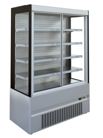 Wandkühlregal Edelstahl Cronus 1510 mit Schiebetüren 0,94 kW, 1510 mm