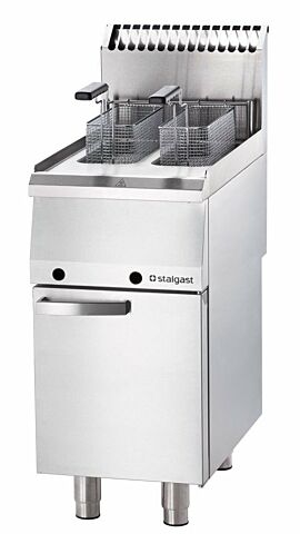 STALGAST Gas-Fritteuse SL35122SE, 400x700x850 mm, 2x 7 Liter, 12 kW