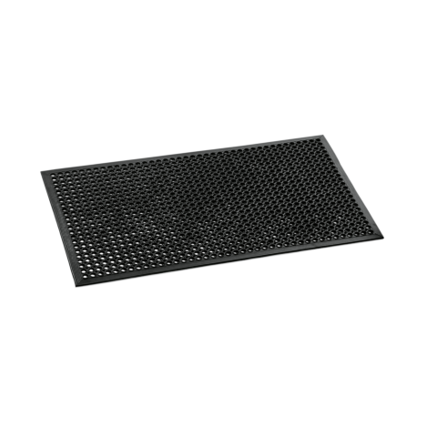 Fußbodenmatte, 152 x 90 x 1 cm, schwarz, Gummi