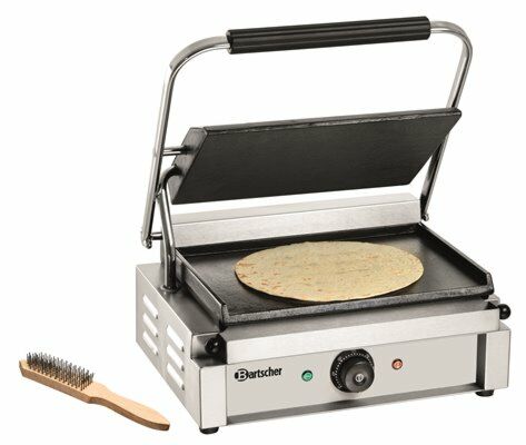Kontaktgrill “Panini” große Grillfläche, Grillplatten glatt-Gastro-Germany