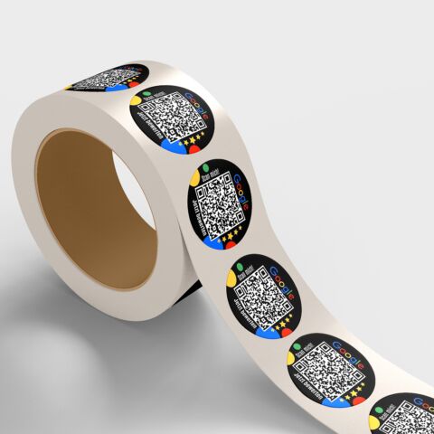 Aufkleber auf Rolle Google-Bewertung black, Ø-3,5cm