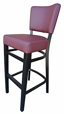 Barhocker Randy Sitz bordeaux, Beizton in Wenge-Gastro-Germany