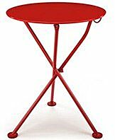 Biergarten Terrassentisch rund SANDY 720-r, rot, klappbar Ø 60 cm-Gastro-Germany