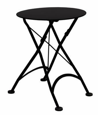 Biergarten Terrassentisch rund SANDY 750, schwarz, klappbar-Gastro-Germany