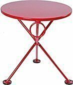 Biergarten Terrassentisch rund SANDY 760-R, rot, Ø 50 cm klappbar-Gastro-Germany