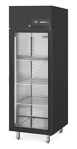 CHROMOnorn Star-Black Tiefkühlschrank BR650 GN 2/1, Glastüre, 695x810x2020mm