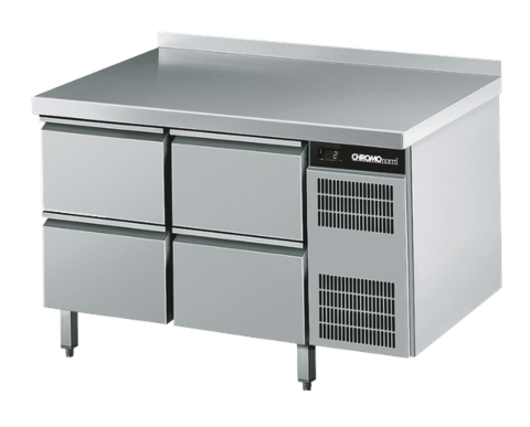 CHROMOnorn Kühltisch GN 1/1, 4 Züge 1/2, 1250x700x850mm