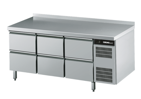 CHROMOnorn Kühltisch GN 1/1, 6 Züge 1/2, 1725x700x850mm
