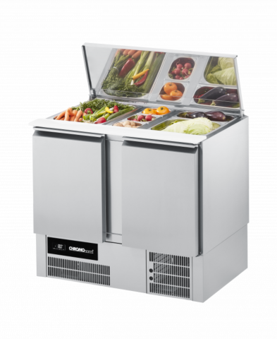 CHROMOnorn Saladette BR795 GN 1/1, mit 2 Türen 950x680x825/1120mm