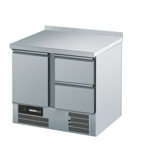CHROMOnorn Kühltisch BR 795, GN 1/1, 1Tür, 2 Züge 1/2, 950x700x850mm