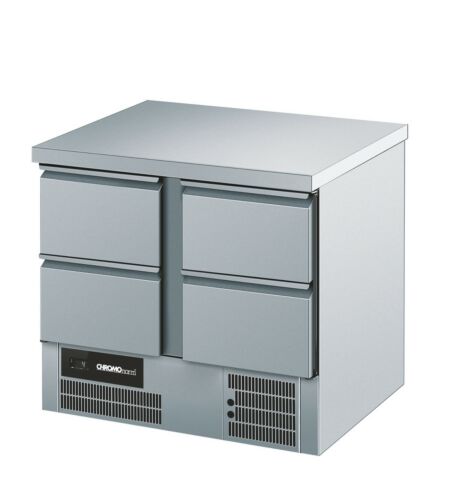 CHROMOnorn Kühltisch BR 795, GN 1/1, 4 Züge 1/2, 950x700x850mm