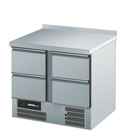 CHROMOnorn Kühltisch BR 795, GN 1/1, 4 Züge 1/2, 950x700x850mm