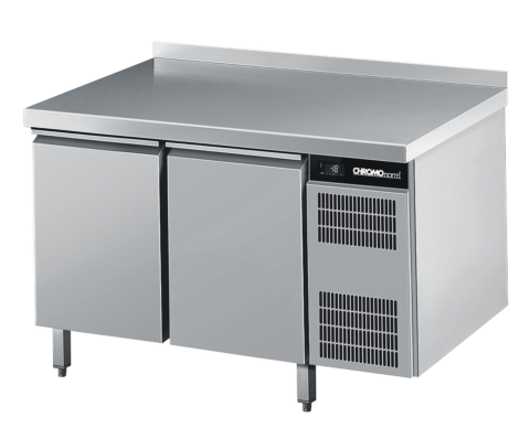 CHROMOnorn Tiefkühltisch GN 1/1, 2 Türen mit Tischplatte, 1250x700x850mm