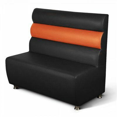 Gastronomie Sitzbank GALA schwarz, orange, Länge 120 cm-Gastro-Germany