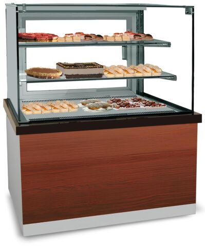 MASTRO Kuchentheke Konditoreitheke PRO Holzfront, 1000x780x1350mm