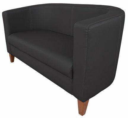 Lounge Cocktailsessel Lucy PRO Schwarz, 2 Sitzer 130 cm-Gastro-Germany