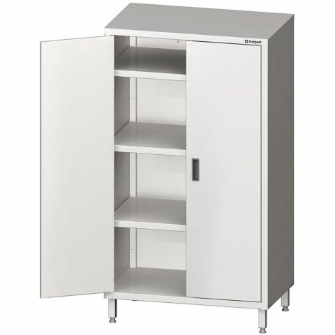 Edelstahlhochschrank 2 Flügeltüren 1000x600x900mm