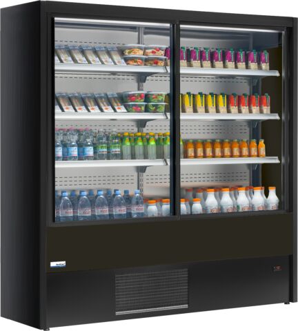 NordCap Wandkühlregal OLIMPO 100 mit Schiebetüren 