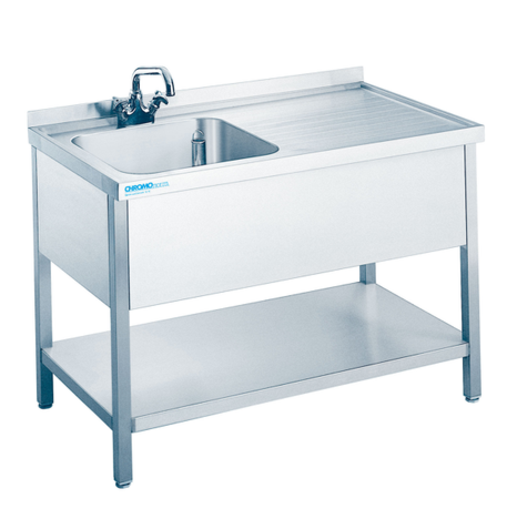 Spültisch mit 1 Becken Links, 1200x700x850/900mm