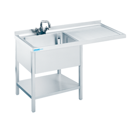 Spülcenter mit 1 Becken Links, 1200x600x850/900mm