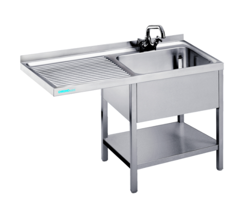 Spülcenter mit 1 Becken Rechts, 1200x600x850/900mm