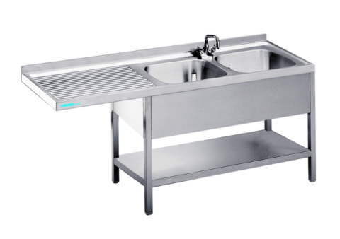 Spülcenter mit 2 Becken Rechts, 1900x700x850/900mm