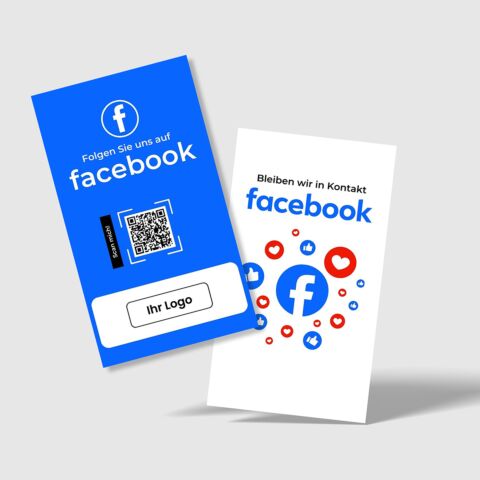 Facebook QR-Karte mit Logo & QR Code