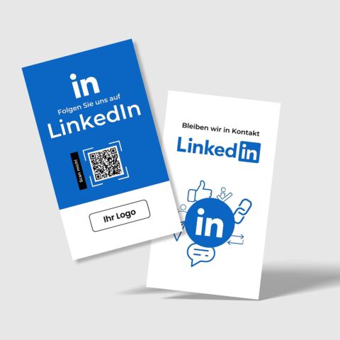 LinkedIn-Karte mit QR-Code & Logo