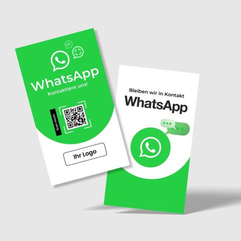 WhatsApp QR-Code Karte mit Logo