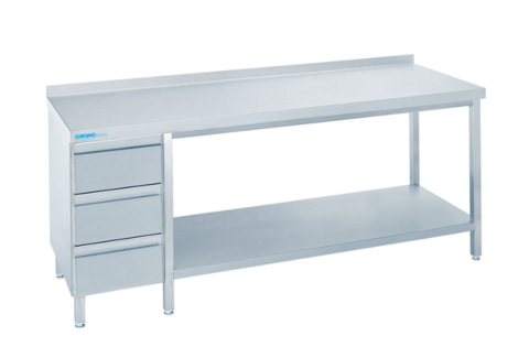 Arbeitstisch mit Schubladen Links, 1200x700x850/900mm