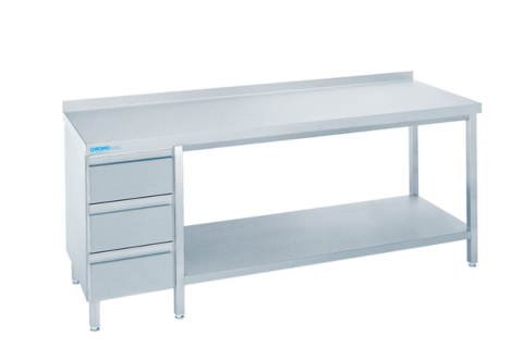Arbeitstisch mit Schubladen Links, 1400x700x850/900mm