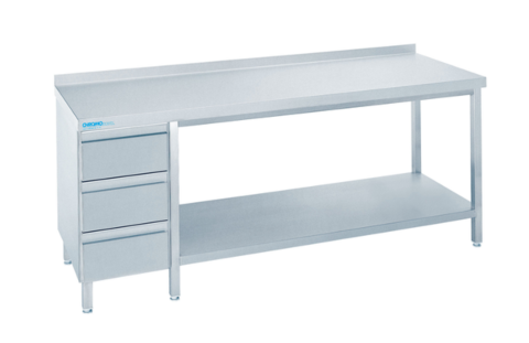 Arbeitstisch mit Schubladen Links, 1600x700x850/900mm