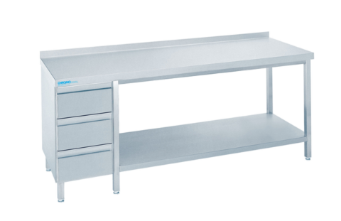 Arbeitstisch mit Schubladen Links, 2000x700x850/900mm