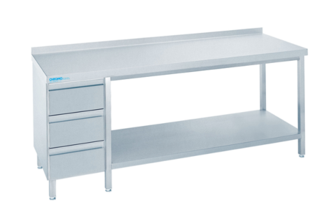 Arbeitstisch mit Schubladen Links, 1800x700x850/900mm