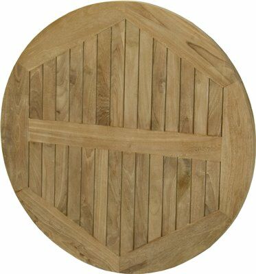 Teakholz Tischplatte rund, ø70 cm-Gastro-Germany