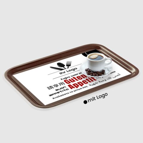 Tischset Tabletteinleger EN „Guten Appetit“ mit Logo, weiss (500 Stk,)