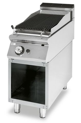 VIRTUS Gas-Lavasteingrill, Breite 400mm, 1 Heizzone, 7,5kW